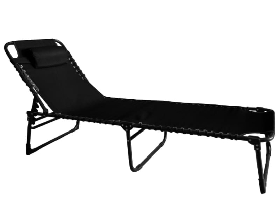 Bonsai Home Ξαπλώστρα Θαλάσσης Πτυσσόμενη 190x60x33 Μεταλλική Μαύρο