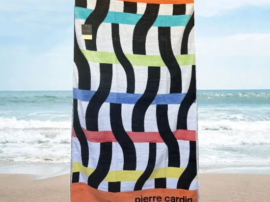 Pierre Cardin Πετσέτα Θαλάσσης Βαμβακερή 620gsm 90x170 - Πολύχρωμο Μοτίβο Σχ. Β