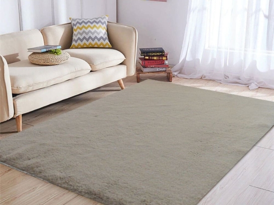 Bonsai Home Χαλί Γούνινο 160x230 - Rabbit Fur Γκρεζ/Taupe