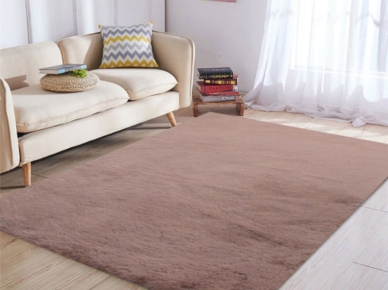 Bonsai Home Χαλί Γούνινο 200x300 - Rabbit Fur Σάπιο Μήλο/Ροζ