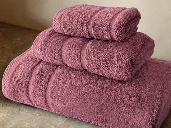 Bonsai Home Σετ Πετσέτες Πενιέ 3τμχ 600gsm Royal Cosy Σάπιο Μήλο