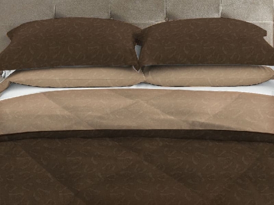 Isadore Lorraine Πάπλωμα Διπλής Όψης Μονό 160×240 - Microsatin Καφέ/Μπεζ