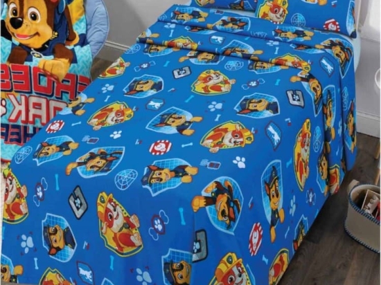 Bonsai Home Κουβερλί Μονό 160x240 Βαμβακερό Περκάλι 160 TC  – Paw Patrol Μπλε