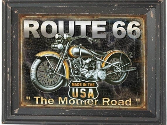 Vekrakis Πίνακας Διακοσμητικός "Route 66" 38Χ47 cm