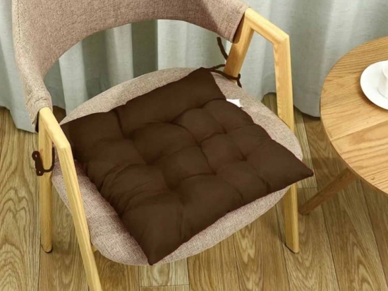 DreamHouse Μαξιλάρι Καρέκλας Microfiber Soft Καφέ 40x40εκ