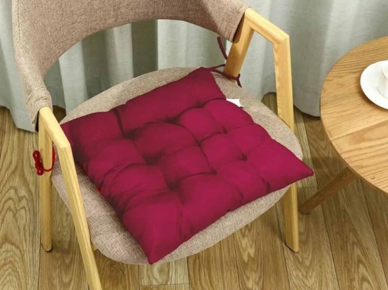 DreamHouse Μαξιλάρι Καρέκλας Microfiber Soft Μπορντώ 40x40εκ