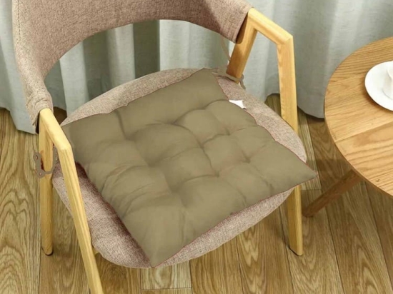DreamHouse Μαξιλάρι Καρέκλας Microfiber Soft Μπεζ 40x40εκ