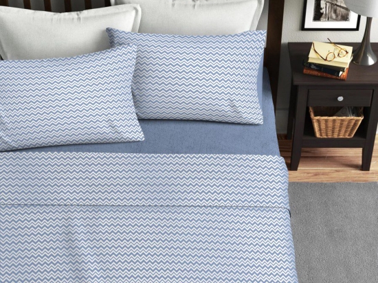 Ariete Casa Σετ Σεντόνια Υπέρδιπλα 220×240 - Zig Zag Σιέλ