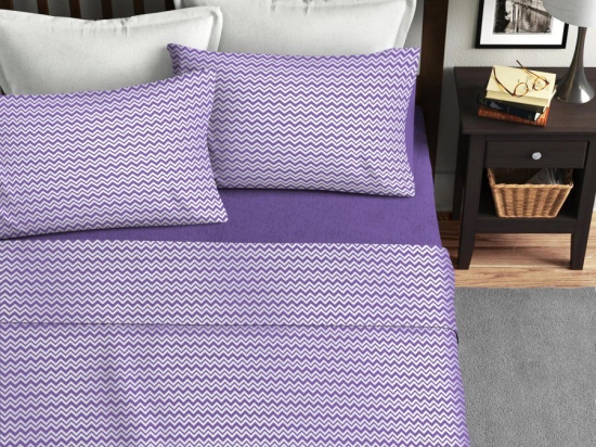 Ariete Casa Σετ Παπλωματοθήκη Μονή 160×240 - Zig Zag Λιλά