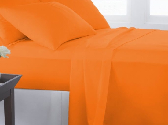 Ariete Casa Σεντόνι Βαμβακερό Kinsg Size 240x260 Πορτοκαλί