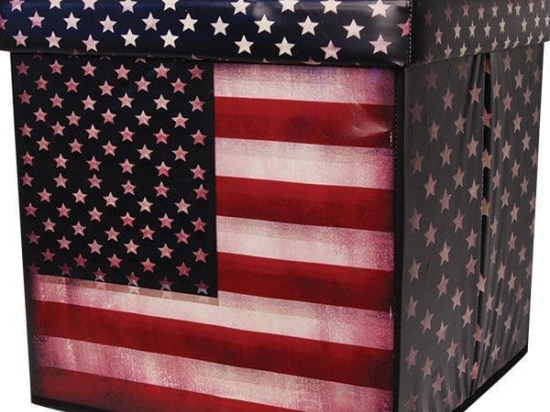 Κουτί Αποθήκευσης – Σκαμπό USA FLAG