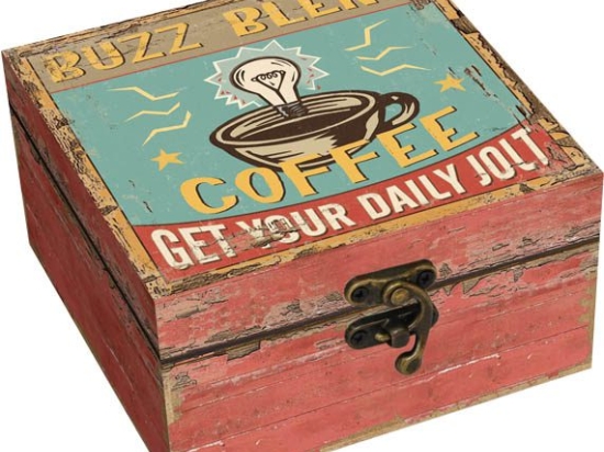 Διακοσμητικό Κουτί "Coffee Buzz Blend" 13Χ13Χ7
