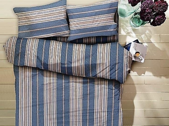 Isadore Lorraine Σετ Σεντόνια King Size Βαμαβκοσατέν 235×265 – AVI Μπλε Ραφ