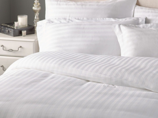 Ariete Casa Σετ Σεντόνια Μονά Βαμβακοσατέν 250 TC 160×270 cm – Linen Ρίγα Λευκό