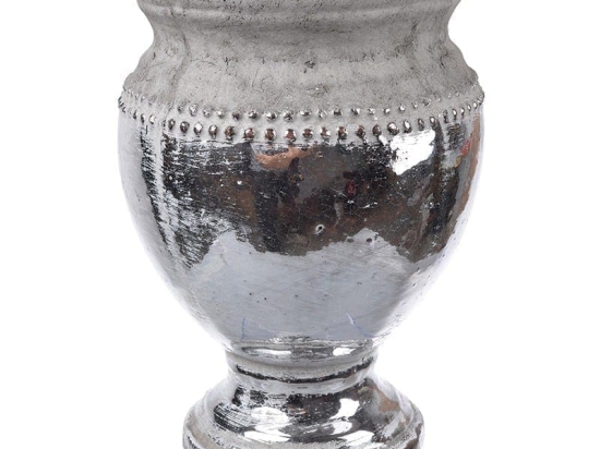 Βάζο Κεραμικό Γκρι Ανοιχτό 17,50Χ17,50Χ23,50 cm