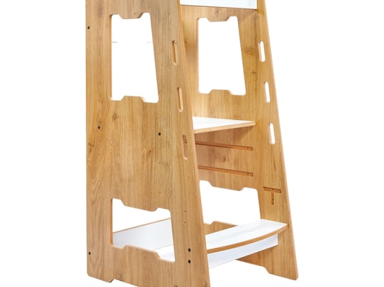 Πύργος εκμάθησης Farsene pakoworld φυσικό-λευκό mdf 40x50x90εκ