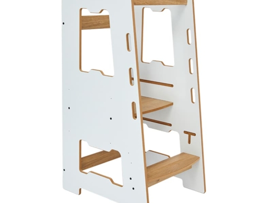 Πύργος εκμάθησης Farsene pakoworld λευκό-φυσικό mdf 40x50x90εκ