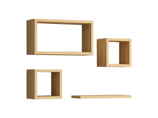 Ραφιέρα Babine pakoworld μελαμίνη σε oak απόχρωση 84x15x44εκ