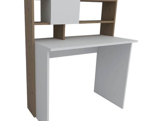 Γραφείο εργασίας Koogi pakoworld σε oak-λευκή απόχρωση 94x60x118εκ