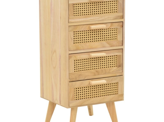 Συρταριέρα Othello pakoworld ξύλο σε φυσική απόχρωση 40x35x82.5εκ