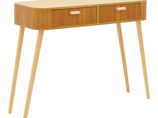 Κονσόλα Evander pakoworld ξύλο σε φυσική απόχρωση 100x40x80εκ