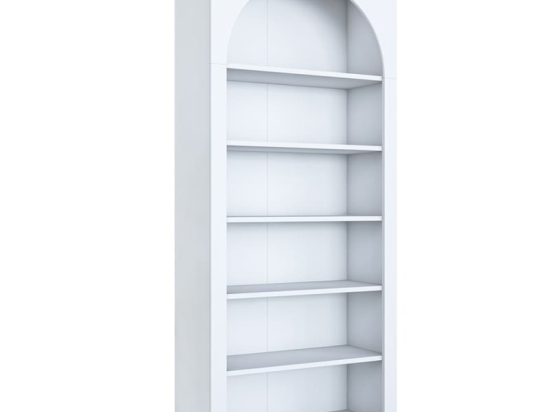 Βιβλιοθήκη Zoel pakoworld λευκό μελαμίνης 80x31.5x180εκ