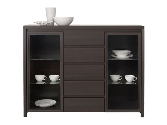 Μπουφές-βιτρίνα Selina pakoworld wenge 143.5x40.5x112.5εκ