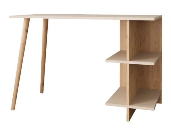 Γραφείο εργασίας Volet pakoworld σε oak- sandstone απόχρωση 114x56x76εκ