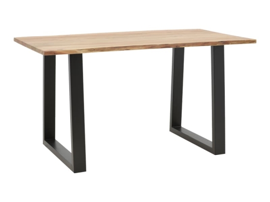Τραπέζι Avron pakoworld φυσικό μασίφ ξύλο ακακίας 140x80x76εκ