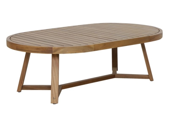 Τραπέζι Stellan pakoworld μασίφ ξύλο ευκαλύπτου 220x130x75εκ