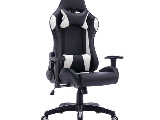 Καρέκλα γραφείου gaming Hartley pakoworld pu μαύρο-λευκό 67x57x139εκ
