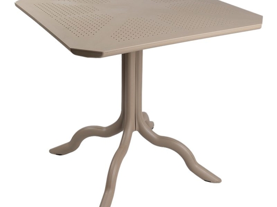 Τραπέζι Icon  pakoworld PP σε απόχρωση cappucino 80x80x74.5εκ