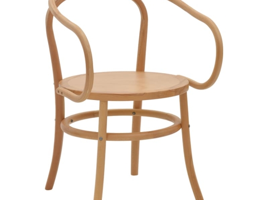 Πολυθρόνα Verfie pakoworld φυσικό ξύλο οξιάς 55x50x83εκ