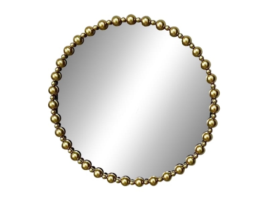 Καθρέπτης Poppens Inart χρυσό μέταλλο 83.5x4.5x83.5εκ