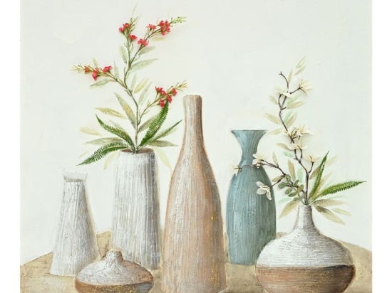 Πίνακας σε καμβά Vase Inart 100x3x100εκ