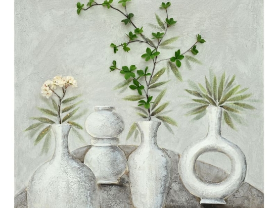 Πίνακας σε καμβά Vase I Inart 100x3x100εκ