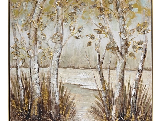 Πίνακας σε καμβά Leambre I Inart 102x4.5x102εκ