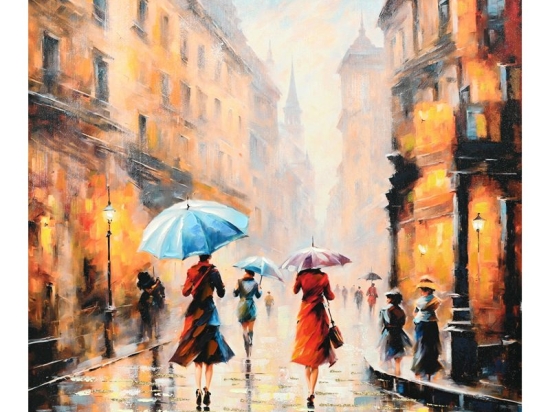 Πίνακας σε καμβά Nightdream II Inart 100x3x100εκ