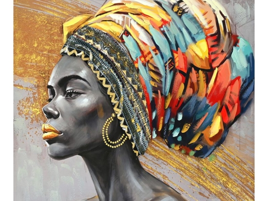 Πίνακας σε καμβά Africana I Inart 100x3x100εκ