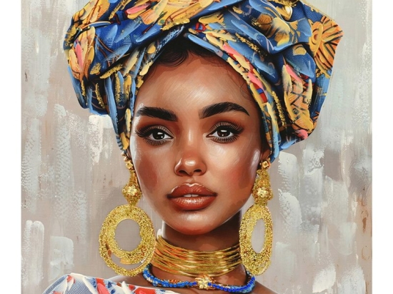 Πίνακας σε καμβά Turban Inart 80x3x80εκ