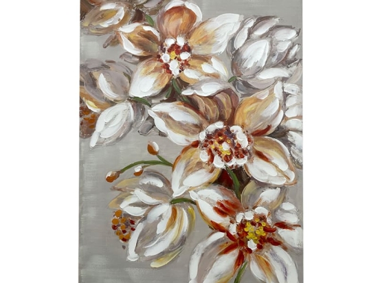 Πίνακας σε καμβά Flourish I Inart 80x3x120εκ