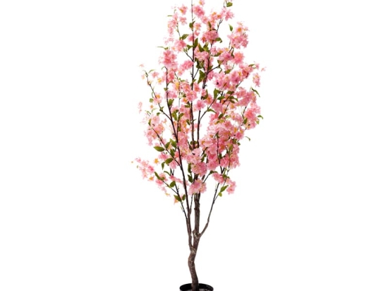Διακοσμητικό φυτό Peach flower σε γλάστρα Inart ροζ pp Υ140εκ