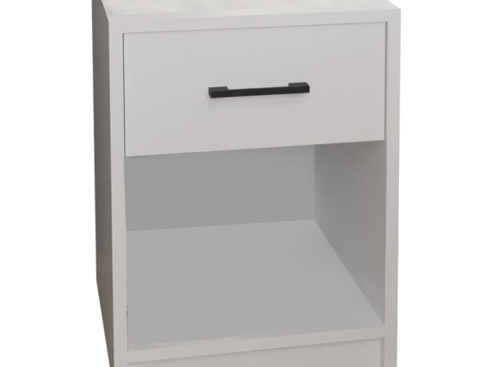 Κομοδίνο Ponil pakoworld λευκό μελαμίνης 41x41x54.5εκ
