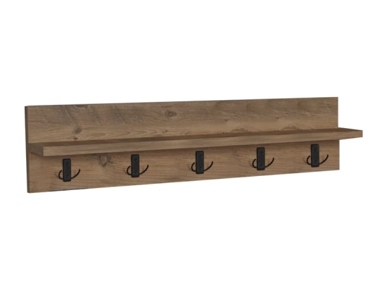 Κρεμάστρα τοίχου Esform pakoworld oak μελαμίνης 80x11x18εκ