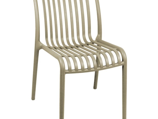 Καρέκλα Zoi pakoworld pp σε απόχρωση cappucino 42x58x79εκ