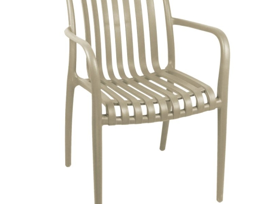 Πολυθρόνα Zoi pakoworld pp σε cappucino απόχρωση 58.5x54x80εκ