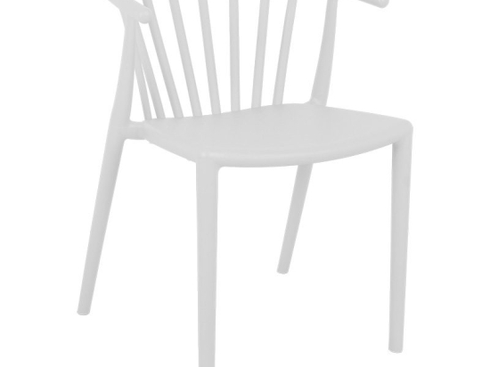 Πολυθρόνα Zelma pakoworld pp σε λευκή απόχρωση 55x53x73εκ