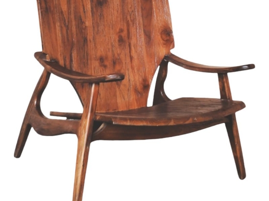 Πολυθρόνα Brazin pakoworld καρυδί teak ξύλο 72x71x77εκ