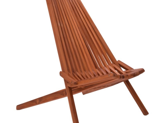 Πολυθρόνα Phoenox pakoworld πτυσσόμενη φυσικό teak ξύλο 101x63x80εκ