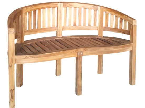 Καναπές διθέσιος Coren pakoworld φυσικό teak ξύλο 130x61x87εκ